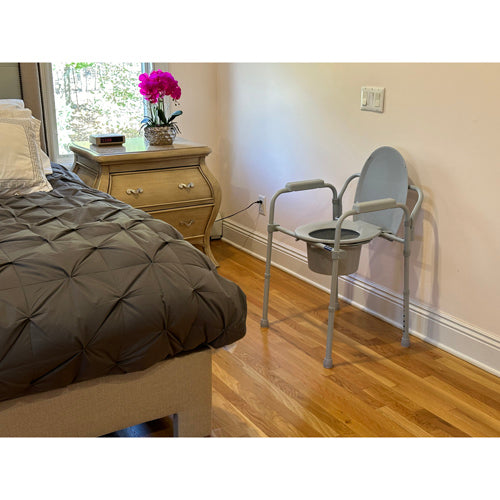 Blue Jay Folding Commode With Elongated Seat
