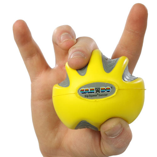 Cando Digi-squeeze Hand Exer Yellow  Med Size  X-lt Strngth