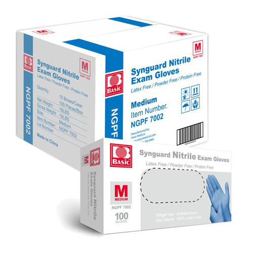 Synguard Nitrile Exam Gloves 10 Bxs/case  Medium