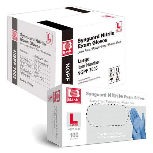 Synguard Nitrile Exam Gloves 10 Bxs/case  Large