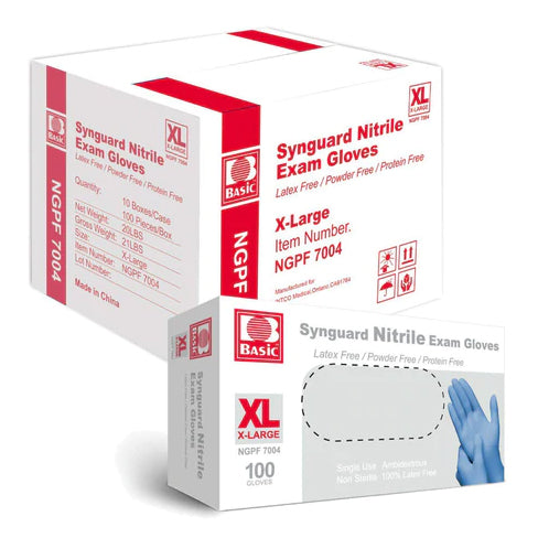 Synguard Nitrile Exam Gloves 10 Bxs/case  X-large