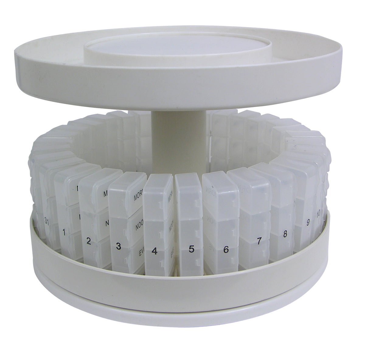 Revolving Medicine Center W/31daily Pill Compartments