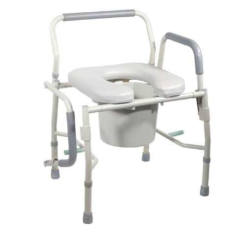 Commode Drop-arm Kd W/padded Open-front Seat  Tool-free