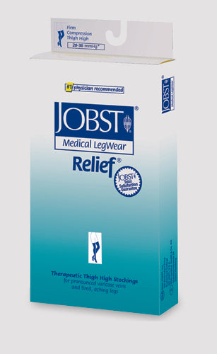 Jobst Relief 20-30 Thigh C/t Beige Medium  Silicone Band