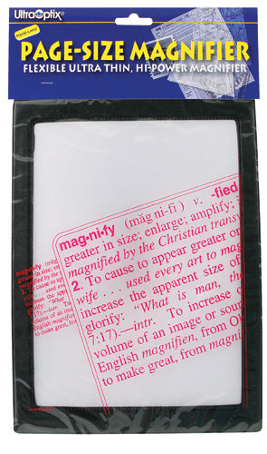 Magnifier Full Page Reading Fresnel 7 X10  W/border