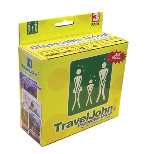 Travel John Disp Urinary Pouch  Bx/3