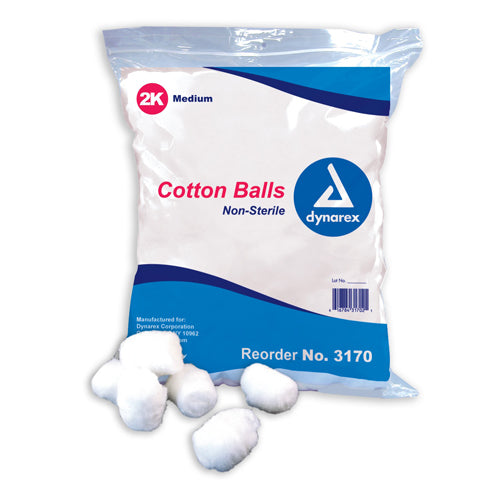 Cotton Balls  Non Sterile Medium Pk/2000