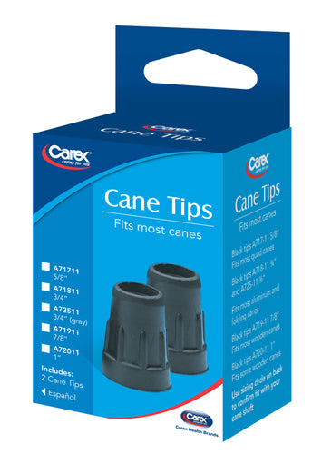 Cane Tips  7/8  Case Of 6 Pair