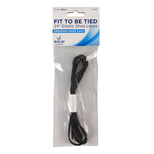 Fit To Be Tied Shoe Laces Elas-black 24  Pr