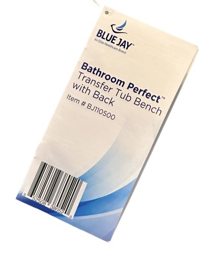 Bathroom Perfect Transfer Bench With Back  Blue Jay Cs/1