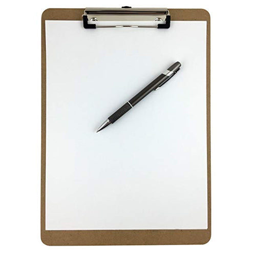 Clipboard  9 X 12   Hardboard Low Profile Clip