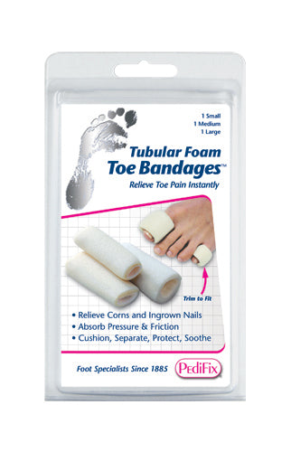 Tubular-foam Toe Bandage  Pk/3 Large