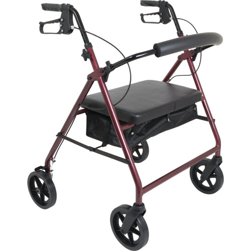 Bariatric Rollator W/ 8 Wheels Burgundy