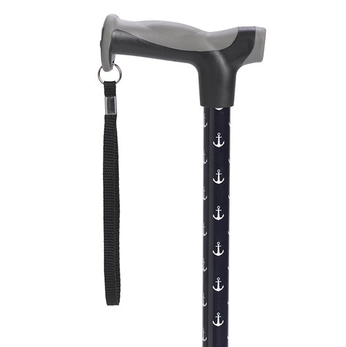 Comfort Grip Cane  Anchors Fashion Color - Anchors