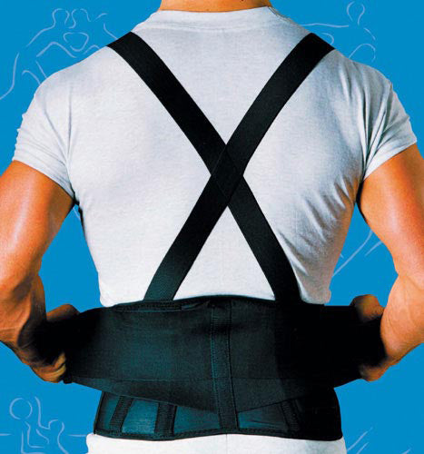 9  Back Belts With Suspenders Black X-large Sportaid